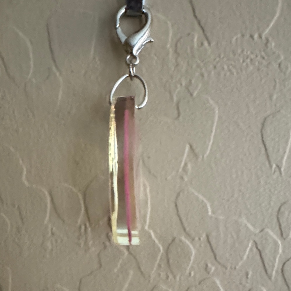 Pink Ribbon Breast Cancer Awareness Keychain acrylic purse Bag Charm - Picture 4 of 5